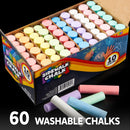 JOYIN 60 PCS Sidewalk Chalk Set (10 colors), Non-Toxic Washable Outdoor Jumbo Chalk Set for Painting on Chalkboard, Art Play and Playground Toy — 2