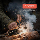 Überleben | Hexå Ferro Rod Fire Starter Survival Tool – Up to 20,000 Strikes, 1/2" Thick Hexagon Fire Steel with Multi-Tool Striker & Lanyard – Waterproof Camping Essentials | 6-Inch — 6