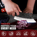 Huusk Kitchen Knife Set - Hand Forged Viking Chef Knives for Meat, Men Gift — 5
