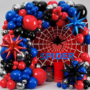 ALL-IN-1 Spider Balloon Arch Kit with BONUS Starburst for Spidy Birthday Decorations - Red Blue Spider Balloons for Spidy Man Party Decorations - Miles Birthday Decoration, Spidey Balloons — 1