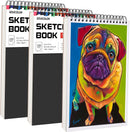Soucolor Sketch Book,3 Pack 9"x12" Sketchbook for Kids Drawing Paper Pad | Black | 9" x 12" (Pack of 3) — 1