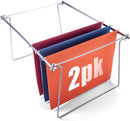 Officemate Letter Size Hanging File Frame, 2-Pack File Holder, Silver — 1