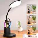 LED Desk Lamp for College Dorm with Pen Phone Holder, Black — 1