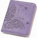 KITEVIUN Small RFID Wallet Women Ultra Thin Slim Womens Wallet Mini Compact Bifold - Light Purple — 1