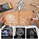 White Pens Set, White Gel Pens, Dual-Tip Acrylic Paint Pen, 7 Pack | White, Black | 0.6/1.0/2.0 mm — 4