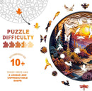 Wooden Puzzles for Adults, Unique Sunset Forest Puzzle 11.4x11.4in 200pcs — 3