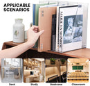 Vertical Magazine File Holder, Clear File Organizer Desk Organizer and Storage Bins Holding for Magazines, Binders, Notebooks, Envelopes, Plastic Office Organization and Storage for Desk, 4 Pack — 4