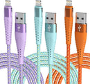 iPhone Charger Fast Charging Lightning Cable 6FT 3Pack[Apple MFi Certified] Long iPhone Charger Cord Nylon Braided USB Cable Compatible with iPhone 14/13/12 Pro Max/12Pro/11 1