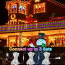 Dual Color Changing Net Lights 20x6.6ft Christmas Lights with Remote Timer — 4