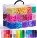 Simetufy 10000Pcs Pony Beads Bulk 30 Colors for Rave Kandi Bracelet Making — 1