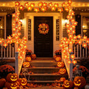 Fall Decor 2 Pack Fall Garland with Lights Enlarged Maple Leaves 20Ft 40LED — 5
