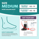 BraceAbility Short Walking Boot - Orthopedic Medical Walker Cast for Broken Toe Injuries, Sprained Ankles, Metatarsal Stress, Post-Op Support Left or Right Foot Fracture Shoe Fits Men and Women (M) — 2