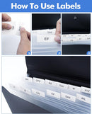Cesil 13 Pockets Accordian File Organizer with Tabs Expanding File Folders — 4