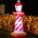 Juegoal 6 FT Christmas Inflatables Outdoor Decorations, Inflatable Xmas Lighthouse, Lighted Blow Up North Pole Sign with Built in LED Lights, Light Up Holiday Winter Lawn Yard Garden Decor — 3