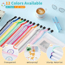 Umriox 24 Pack A4 Mesh Zipper Pouch Bags, Document File Organizer Storage — 2