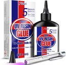 UV Resin Kit with UV Light, 60g 5-Second Cure Transparent UV Glue with Rechargeable UV Flashlight, Fast Curing Resin… — 1
