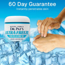 Ultra Freeze Dr Pat's Pain Relief Cream (9oz) - Muscle Rub Gel for Arthritis, Neuropathy, Foot & Joint - Cooling Sports Massage for Back, Shoulder & Knee - Menthol Analgesic for Neck & Body — 8