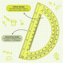Zonon 2 Pcs 12 Inch Clear Ruler and 6 Inch Plastic Protractor Set, Yellow — 3