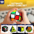 STEAM Life Speed Cube Set 5 Pack Magic Cube | Includes Speed Cubes 3x3, 2x2 Speed Cube, Pyramid Cube, Megaminx Cube Puzzle Cube Bundle for Kids & Adults — 5