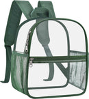 USPECLARE Clear Backpack for Stadium Approved 12×6×12 Transparent Bag | Forest Green | Small — 1