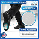 HAPAD Dancer Pad 5/16" - Men, Cut-Out Adhesive Pad Wool Felt Shoe Insert 5