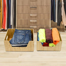 MobileVision Bamboo Storage Box with Open Front Stackable Bin Organizer to use in closets, bedrooms, kitchens, home & office, 14 x 11 x 6.5 inches — 5