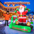 7FT Christmas Inflatable Santa Decorations, Santa on Treadmill with Dumbbells, Funny Fitness Santa Outdoor Blow Up Yard Decoration with Built-in LED Lights for Holiday Garden, Lawn, Patio — 2