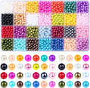 1960PCS Pearl Beads, 6mm 28 Colors Multicolor Loose Pearls for Crafts with Holes for Jewelry Making, Small Pearl… — 1