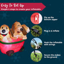 Joiedomi 5 FT Long Christmas Puppy Inflatable with Built-in LEDs, Self-Inflatable for Dachshund Blow Up Yard Decoration Xmas Party Indoor, Outdoor Yard Garden, Lawn Winter Décor — 6