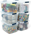 Rubbermaid Cleverstore Clear 32 Qt, 6 Pack Stackable Plastic Storage Bins with Lids, Great for Closet and Laundry Storage, Organizing in the Home — 1
