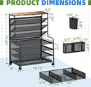 Ekisemio 8 Tier Desk File Organizer with Sliding Drawer, Desktop Organizers and Accessories, Letter Size File Organizer for Desk, Black — 3