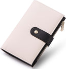yiijay Women's Wallets RFID Blocking Leather Trifold Clutch Wallet Credit Card Holder Ladies Travel Wallet Purse with Passport/Pen Holder