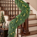 Alupssuc 9FT Artificial Christmas Garland with Lights, Norfolk Pine Garland — 6