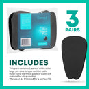 COMFWALK Felt Tongue Pads for Shoes - Soft Self-Adhesive Shoe Inserts - Black, 3 Pairs — 6