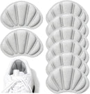 8Pcs Heel Cushion Inserts for Back of Shoes, Mesh Pads for Shoes Too Big, Self-Adhesive & Reusable Guards Liners for Women Men, Gray - Gray 8pcs — 1