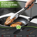 Grill Tongs, 17 Inch Extra Long Stainless Steel BBQ Tongs (17", 1PC) — 4