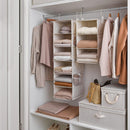 StorageWorks Hanging Closet Organizer, 6-Shelf with 2-in-1 Design, Ivory — 2