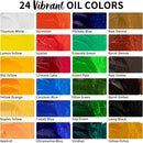 82Pcs Professional Oil Painting Set with Easel Box, 24 Rich Oil Colors & 10 Hog Brushes,Palette Knives, Canvases Complete Art Supplies Kit for Beginners & Artists — 4