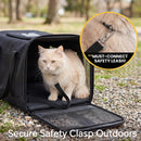Conlun Cat Carrier Soft-Sided Pets Travel Carriers up to 15 Lbs,Black M — 5