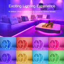 100 FT LED Lights For Bedroom，With 44 Key Infrared Remote Control And Bluetooth Application Smart LED Strip Lights, Music Synchronous Color Changing Light Strip, Used For Room Kitchen Party Decoration | 100FT — 7