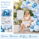 KARLURE Blue Balloon Arch Kit Garland with White Silver Confetti Balloons | Blue White Silver — 3