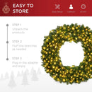 Best Choice Products 36in Large Artificial Pre-Lit Fir Christmas Wreath Holiday Accent Decoration w/ 150 LED Lights, 300 PVC Tips — 6