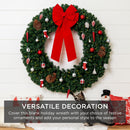 Best Choice Products 36in Large Artificial Pre-Lit Fir Christmas Wreath Holiday Accent Decoration w/ 150 LED Lights, 300 PVC Tips — 3