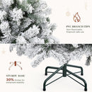 YITAHOME Prelit Snow Flocked Christmas Tree 7.5ft with Remote — 7