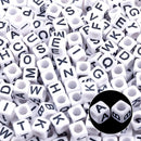Augshy 1400pcs 5 Color Cube Alphabet Bead,Letter Beads DIY Activity Craft — 5