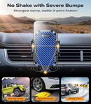 VICSEED 2026 Upgrade Ultra Stable Car Phone Holder Mount [Never Fall Off & Won't Break] Universal Air Vent Phone Mount for Car Easy Clamp Phone Holders for Your Car for iPhone 18 Pro Max 17 16 15 14 | Blue photo 3