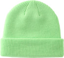 Connectyle Classic Double Layer Knit Beanie Hat Warm Thick Acrylic Winter Hats Daily Cuffed Beanies Watch Hat for Men Women - Green — 1