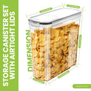 Utopia Kitchen Cereal Containers Storage Set with Lids, 4 Pack, 4L, Clear