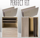 Decorative File Organizer Box Set of 2 - Collapsible Linen Filing Cabinets — 5