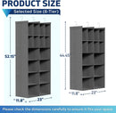 6 Tier Hanging Closet Organizer, 16 Compartments Dual Row Storage, Grey — 2